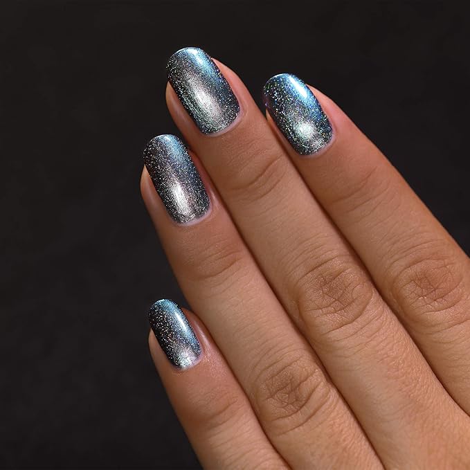 ILNP Stardust (H) - Unique Silver to Teal Holographic Ultra Chrome Nail Polish