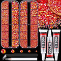 Resin Jelly Rhinestones for Crafting with B7000 Jewelry Glue, 2 Boxes Red AB Flatback Crystals with 3Pcs 10ml Glue, Bedazzling Non Hotfix Gems for DIY Tumblers Clothing Shoes Manicure