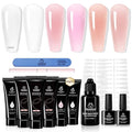 Beetles Poly Nail Gel 30g 6 Colors Murmur Gauze Builder Nail Extension Enhancement Gel for Beginner & Professional Long-Lasting and Easy to Use Supplies Gift for Women Girls