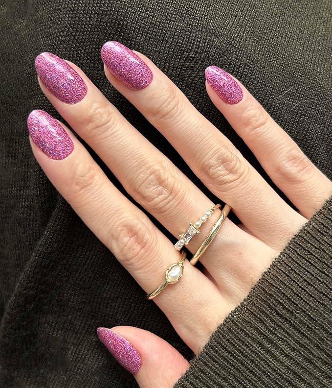 Nail Polish Strips (No UV Lamp Needed) - 22 Pcs Salon Quality Gel Nail Stickers - Long Lasting Wraps (Cherry ICY)