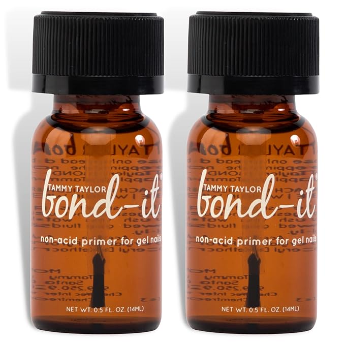 Tammy Taylor Bond It Acrylic Nail Primer | Acid Free Gel Nail Care for Semi Cured Gel Nail Strips, Acrylic Powder & Nail Polish | Professional Salon-Quality Nail Prep for Healthy, Strong Nails 2 Pack
