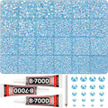 31000Pcs Light Blue Resin Rhinestones for Bedazzling, 2-6mm Mixed Sizes Flatback Gems Crystal Jewels Diamonds Gemstones Stones with B7000 Glue for Crafting Clothes Crafts