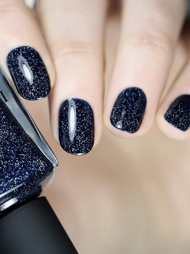 ILNP You Up? - Deep Navy Blue Holographic Nail Polish, 7-Free, Non-Toxic, Vegan, Cruelty Free, 12ml