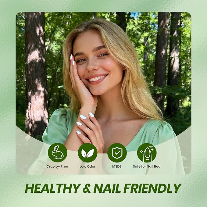 Beetles Forest Veil Jelly Gel Nail Polish Set - 6 Colors St Patricks Day Gel Polish Kit Milky White Olive Sage Green Deep Teal Warm Khaki Sheer Translucent Soak Off UV DIY Manicure Gift for Women