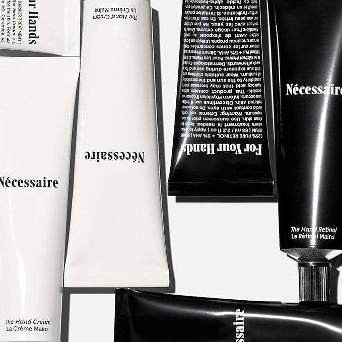 Nécessaire The Hand Duo – The Hand Cream + The Hand Retinol Treatment Gift Set for Dry Hands – Daily Moisture + Nighttime Repair with Ceramides, Peptides & Retinol – 2 x 2.5 oz
