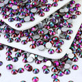 Flatback Crystal Rhinestones Round Gems for Nail Art and Craft Clothes Glue Fix, Rainbow AB (2.9-3.0mm) SS12/1440PCS