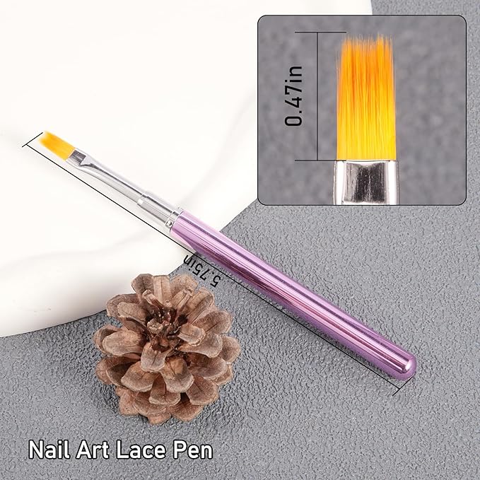 DANNEASY Ombre Nail Brushes, Nail Art Painting Pen for Blooming Nails, Aura, Gradient Nails Design Tool, Professional Manicure Brushes Accessories for Home and Salon Use