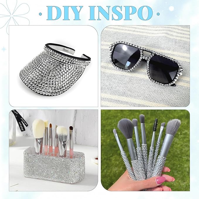 6000Pcs Resin Rhinestones for Bedazzling with 3Pcs B7000 Jewelry Glue, 1 Box Silver Flatback Rhinestones for Crafting Crafts DIY, Crystals Gems for Clothing Shoes Tumblers Nail Art Makeup