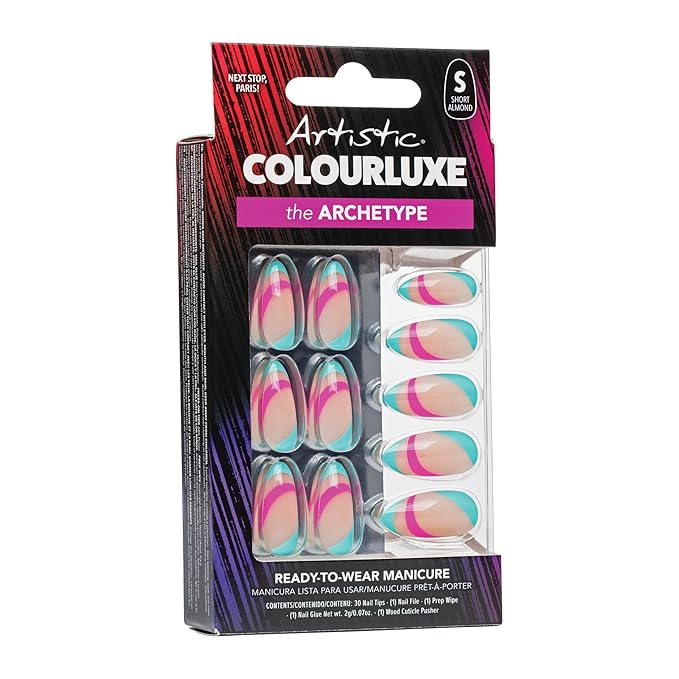 Artistic Colourluxe Press-On Tips - Kit Colourluxe Press-On Tips - Kits Nails - 30 Nails (Next Stop, Paris!, Kit)