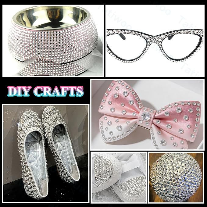 20000Pcs Silver White Crystal Flatback Jelly Resin Rhinestones for Bedazzling, Mix Sizes White Clear Rhinestones Gems Bedazzling for Crafting, Flatback Rhinestone for DIY Face Makeup Crafts Tumblers
