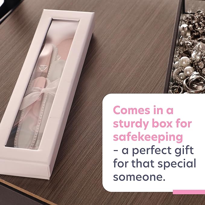 Bona Fide Beauty Handmade Czech Glass Manicure Pedicure Gift Set for Women, 4PC Gift Set in Rose Gold with Glass Foot File, Cuticle Pusher, Mini File and Regular Nail Filer