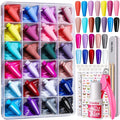 Teenitor Long Press On Nails Kit 24 Color Long Coffin Nail Tips Full Cover, 576pcs Long Coffin Press On Nails Fake Nails, Matte Nails Glue On Nails