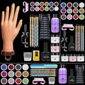 Practice Hand for Acrylic Nail: Fake Hand with Stand Nails Kit Acrylic Set - Professional Nail Mannequin Hand for Beginners Salon