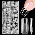 300pc Medium Square Nail Tips, Soft Gel Nail Tip Square Medium Fake Nails Artificial Fingernail, 15 Sizes Full Cover Clear Press on Nail Acrylic Nails Tips for Nail Extensions, Press on Nails Making
