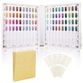 Segbeauty 120 Nail Color Chart Display, Nail Polish Organizer Colors Display Book with 120 Replacement Tips, Salon Nails Sample Chart Tool Swatches Stick Fingernail Supplies Art DIY Showing Shelf