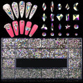EBANKU Professional 9800 Pcs Mixed Shape Nail Rhinestone Kit with Picker & Dotting Pen for Acrylic Nail Art