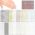 15 Large Sheets Hearts Nail Stickers for Women Girls Kids - 3D Self Adhesive Heart Nail Decals for Natural Fingernails and Acrylic Nails Heart Nail Decor for Nail Art Design DIY Nail Decoration