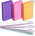 FANDAMEI Nail Buffers and Files - Professional Nail Care Kit with Rectangular Buffer Blocks, 100/180 & 1000/4000 Grit Files