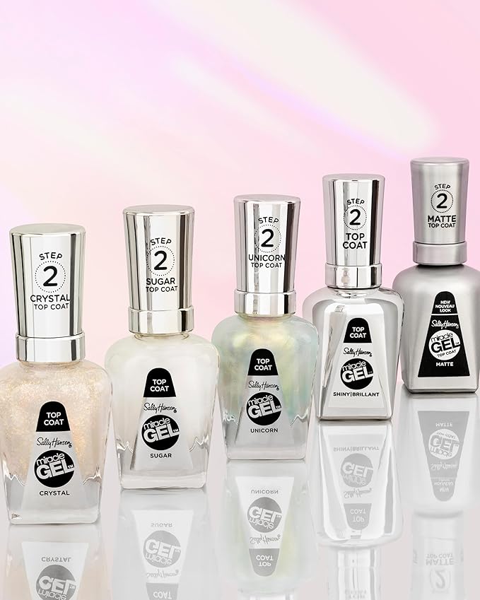 Sally Hansen Miracle Gel™, Matte Top Coat 102, Long Lasting, Gel-Like Formula, No UV Lamp Needed, Clear Nail Polish