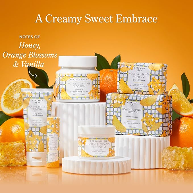 Beekman 1802 Goat Milk Hand Cream – Honey & Orange Blossom – Scented – 2 oz – Moisturizing Hand Lotion for Dry Skin – Non-Greasy – Sensitive Skin Safe – Cruelty Free