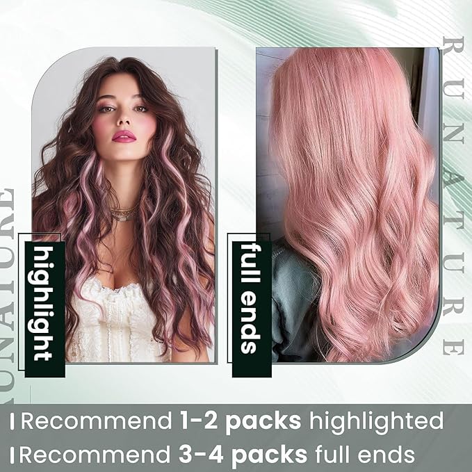 RUNATURE U Tip Hair Extensions Human Hair 14 Inch Light Pink Hair Extensions 20g 25s Invisible Hot Fusion U Tip Extensions Invisible Colorful Real Human Hair for Party Festival Highlight