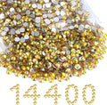 Flatback Rhinestones Bulk, 14400PCS Shiny Sunlight Rhinestones for Clothes DIY Decoration Crafts, Shiny Sunlight, SS10, 2.7-2.9mm