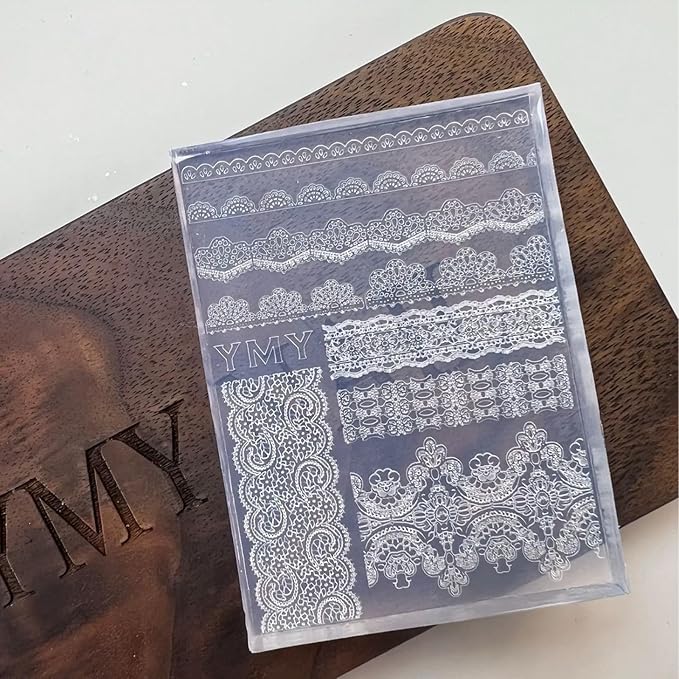 Lace Nail Art Silicone Mold, 3D Floral Lace Edge Pattern Plate for UV Gel Resin, DIY Manicure Decoration Tools