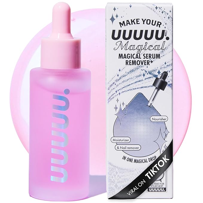 UUUUU Gel Nail Strip and Press Ons Remover | Magical Nail Serum Remover for Semi-Cured Gel Strips | Gel Remover for Nails | Non-Toxic, Odorless, Gentle & Nourishing Formula | Vegan & Cuticle-Safe