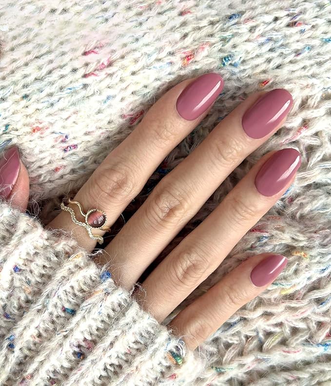 Nail Polish Strips (No UV Lamp Needed) - 22 Pcs Salon Quality Gel Nail Stickers - Long Lasting Wraps (Drama Queen Jam Pink)
