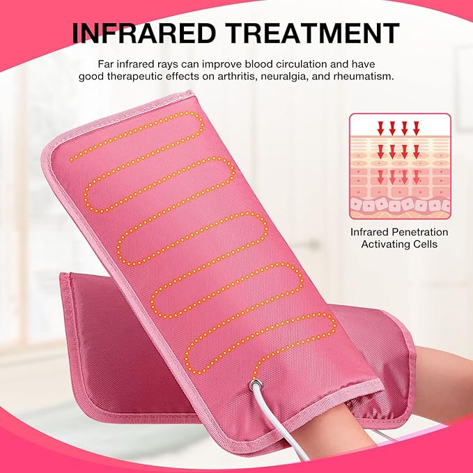 Noverlife Electric Heated Mittens Gloves for Paraffin Hand Wax Treatment, Nail Art Manicure Warmer Mittens, Beauty Therapy SPA Mitts for Women Beauty Treatment