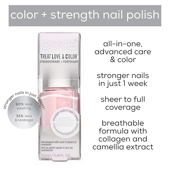 essie Treat Love & Color Nail Polish For Normal to Dry/Brittle Nails, Time To Unwind, 0.46 fl. oz.