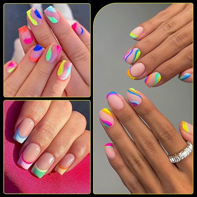 Makartt Extra Short Coffin Fake Nail Tips: 120pcs Full Cover Pre-shape Half Matte Clear Soft Gel Nail Tips French Press on Acrylic False Extension, 12 Sizes Salon Home DIY