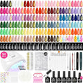 VANREESA 84 Pcs Gel Nail Polish Kit with U V Light and Almond Nail Tips -40 All Seasons Colors Gel Polish Set with 5 Pcs Base Top Coat Gel Nail Kit for Beginners with Everything Gifts for Women