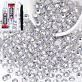 600PCS SS30/6mm Crystal Rhinestones (Clear) with 2Pcs 10ml B7000 Jewelry Glue, Bedazzling Flatback Glass Rhinestones for Crafting Decor, Gems Diomand Charms for Tumbler Shoes Clothing Mugs Nail Art