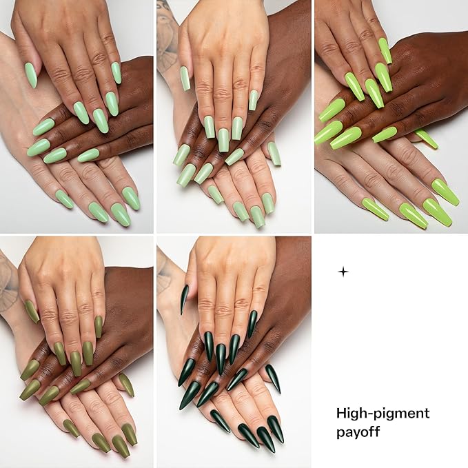APRÉS Gel Couleur Combo Set, 5 Color Gel Nail Polish, HEMA-Free & TPO-Free, Bright Nude Pastel Colors with Brush-X Nail Art Brush (Matcha Moment)