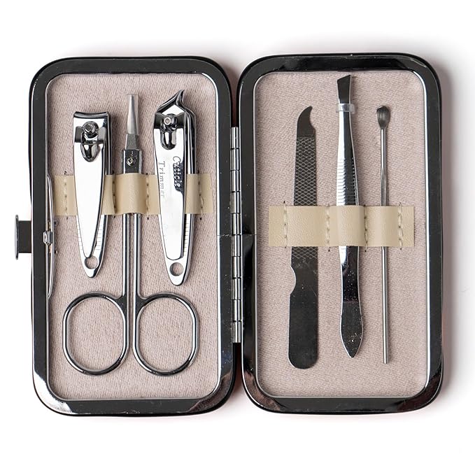 DM Merchandising Olivia Moss Mani Pedi Ready 6-Piece Nail Kit, Assorted Colors