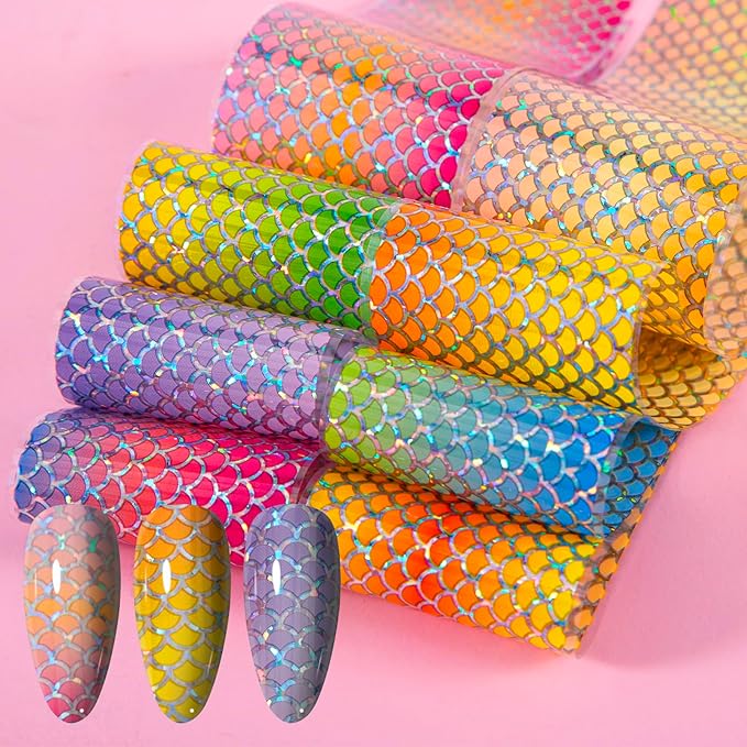 300 Sheets Nail Foils Transfer Nail Art Stickers Flower Butterfly Aurora Gradient Marbling Nail Foil Sheets Leopard Print Transfer Foil for Nails Decoration