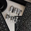 Halloween Nail Stickers Airbrush Stencils Stickers for Nail Art with Skull Ghost Witch Bat Pumpkin Grimace Designs Supplies Design Nail Guide for Manicure Nails Decoration 6 Sheets