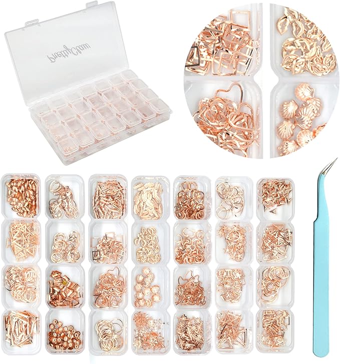 PrettyClaw Nail Art Set 28 Styles Nail Charms (1000+ Pieces) (Set #5)