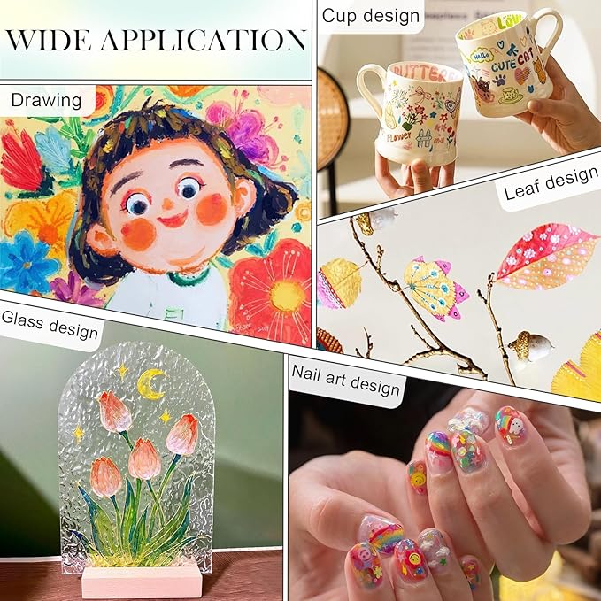 12 Colors Nail Art Pens Set, Valentines Day Gifts 0.7MM 3D Nail Art Markers Quick-Drying Nail Polish Pens for Home Nail DIY, Nail Art Tools for Dotting Drawing Painting Point Liner (1 Set)