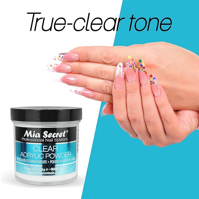 Mia Secret Clear Acrylic Powder 4oz