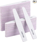 BTYMS 50 Count 100/180 Grit Nail Files for Acrylic Nails, Double Sided Emery Boards Reusable Nail Buffing Files