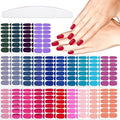 24 Sheets 336 Pieces Nail Polish Strips For Women Girls Nail Polish Stickers Full Nail Wraps Stick On Nails With Nail File Gel Nail Strips Solid Nail Stickers Self Adhesive Nail Decals