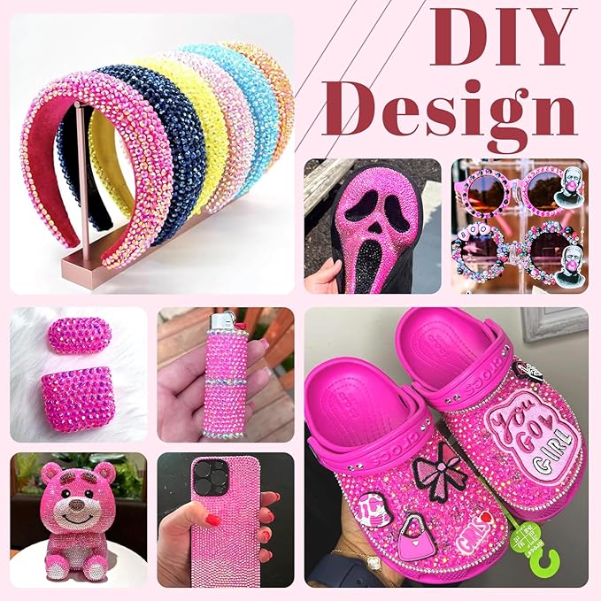 12000PCS 2mm Resin Jelly Rhinestones in Bulk (Hot Pink AB), Bedazzling Flatback Crystals Rhinestones for Crafting DIY Nail Decoration, Gems Diomand Charms for Tumbler Shoes Clothing Fabric