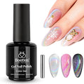 Beetles Prismatic Christmas Cat Eye Gel Nail Polish - 15ML Christmas Silver Glitter Rainbow Cat Eye Gel Polish with Magnet Soak Off UV Velvet Nail Polish Salon DIY Manicure Winter Gift for Women