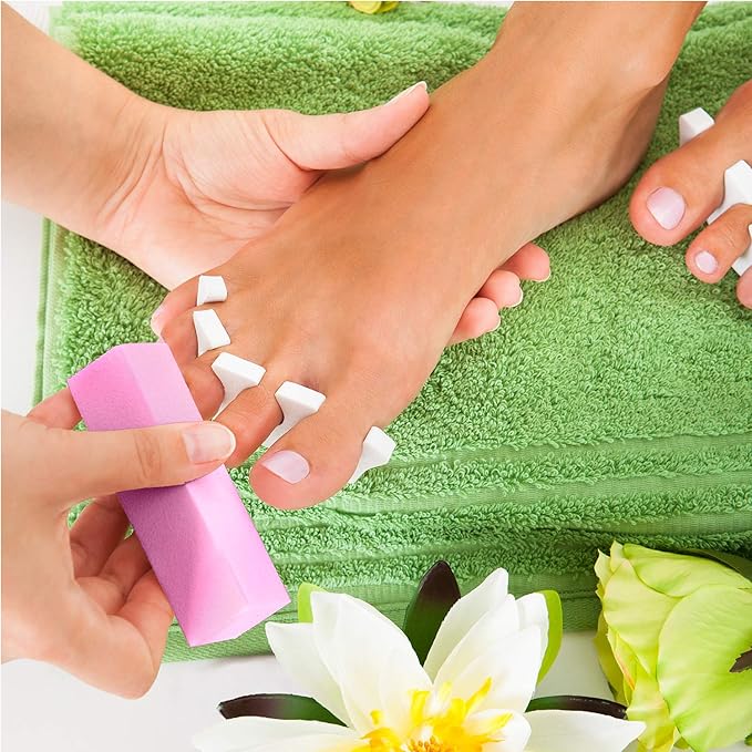12 Pack Nail Buffer Block 4 Sided Professional Nail File Sanding Block Buffing Blocks for Natural and Acrylic Nails (Pink)