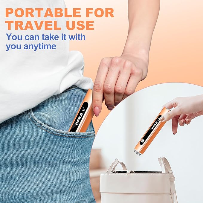 NXJ INFILILA Multi-Functional Handheld UV Light for Gel Nails with Cat Eye Magnet - Portable Flash Cure Nail Lamp for French Manicures, Detail Work, Type-C Cordless for Travel & Home Use