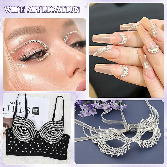 2500PCS SS10/2.8mm Crystal Rhinestones (Clear), Bedazzling Flatback Glass Rhinestones for Crafting Decor, Gems Diomand Charms for Tumbler Shoes Clothing Mugs Nail Art