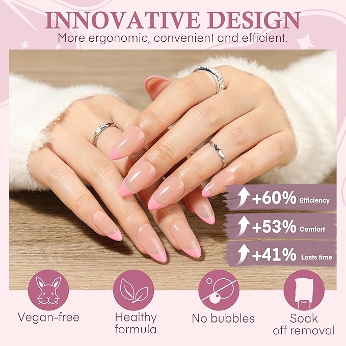 Nail Tips Almond Shape, 360pcs Double-sided Matte Full Cover Soft Press on Nails, 15Sizes Pre-shape Matte Almond Nails Tips Long Last Acrylic Nails Soak Off Nail Extension Salon DIY Home