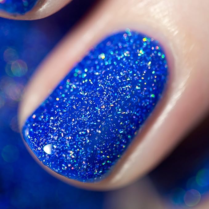 ILNP Good Vibes - Vivid Cobalt Blue Holographic Sheer Jelly Nail Polish